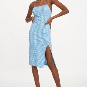 Zara gingham midi dress
